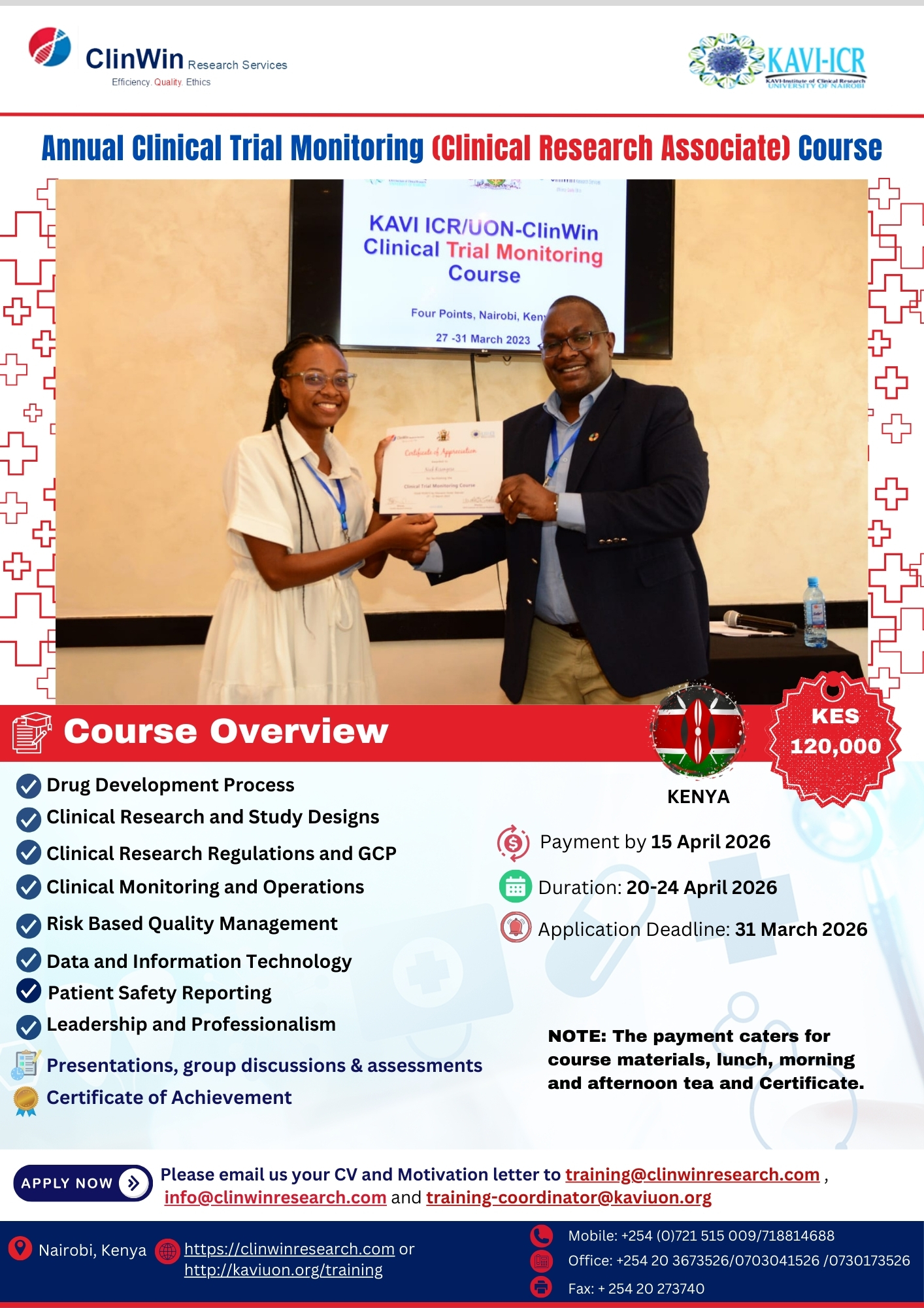 Clinical Trial Monitoring Course – Nairobi, APR 2026